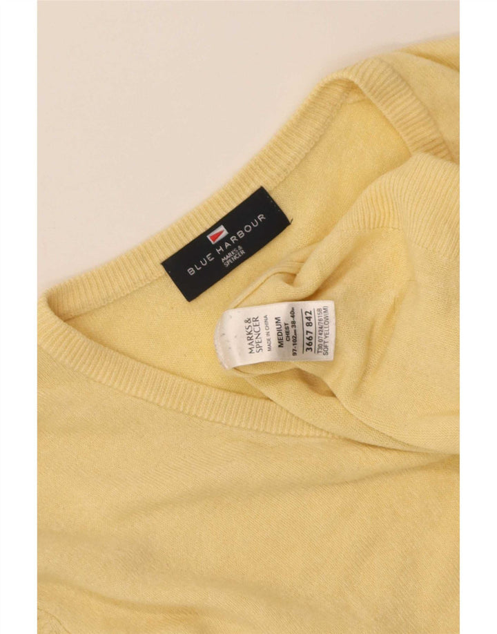 Maglione da uomo con scollo a V blu Harbour Marks & Spencer giallo medio