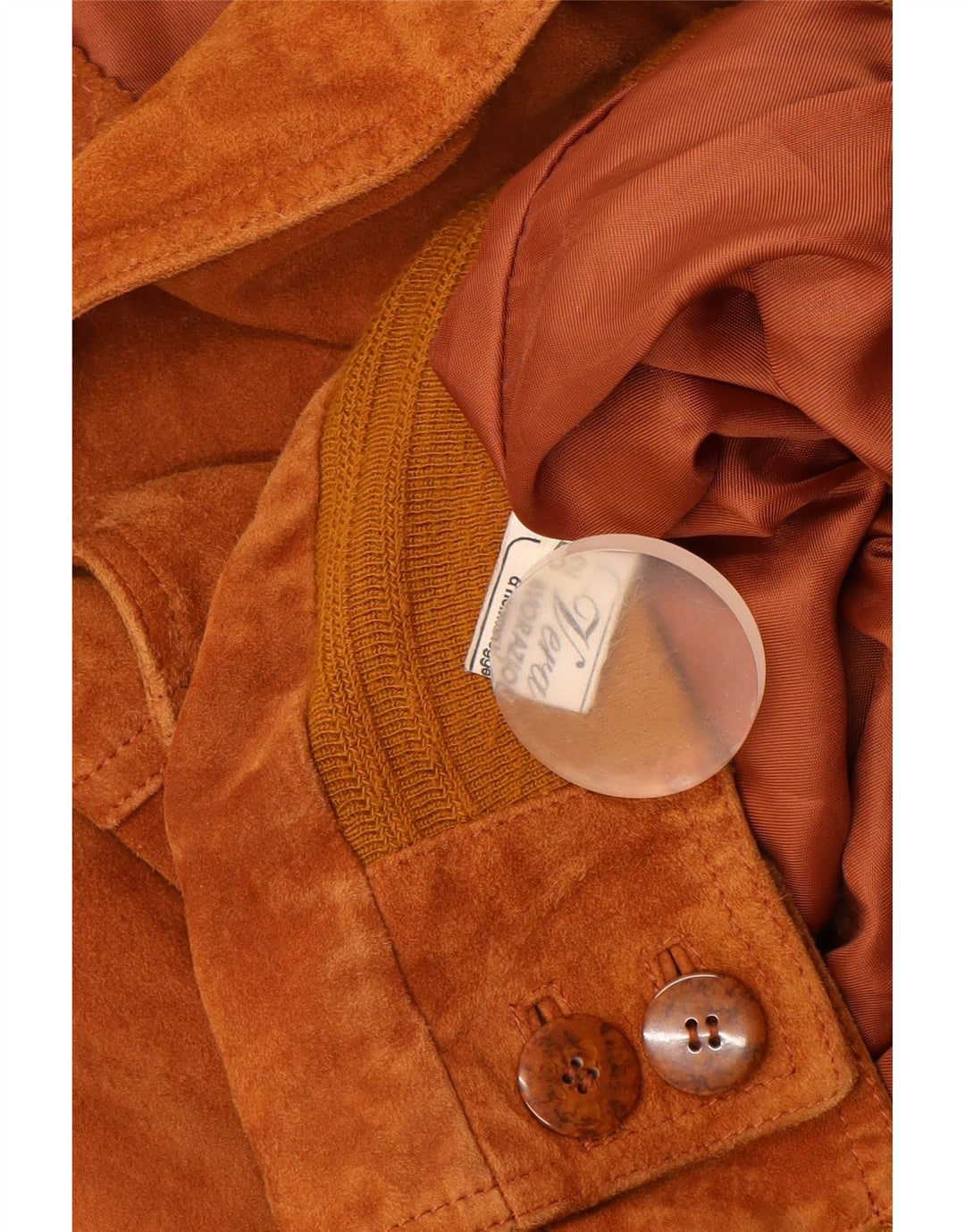 Giubbotto bomber da uomo in pelle scamosciata VINTAGE IT 52 XL in pelle beige