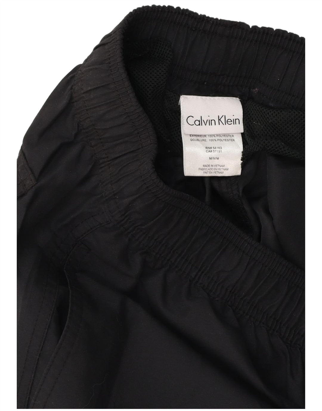 Pantaloncini da bagno grafici da uomo Calvin Klein poliestere nero medio