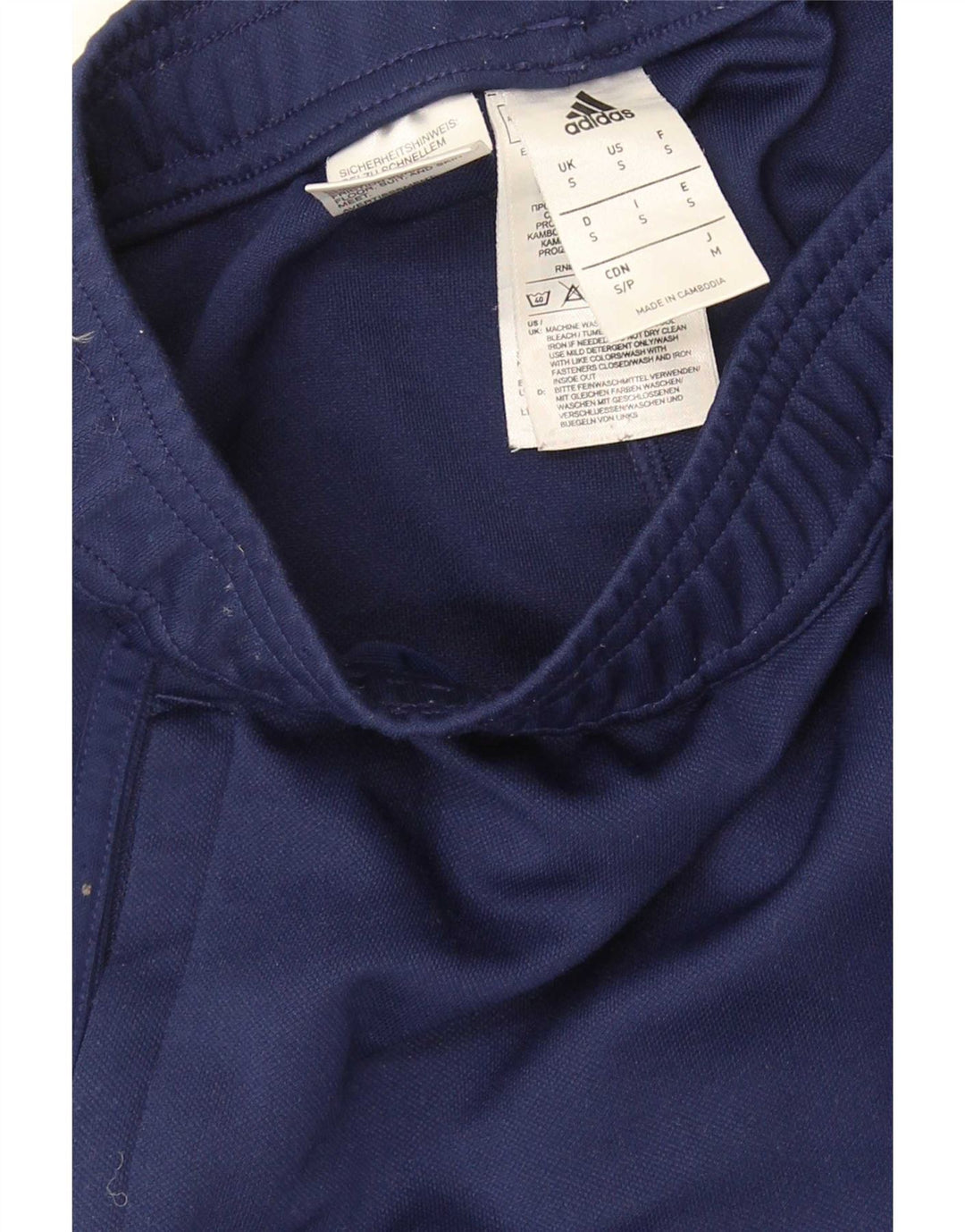 Pantaloni da tuta Adidas Climacool da uomo piccoli in poliestere blu navy