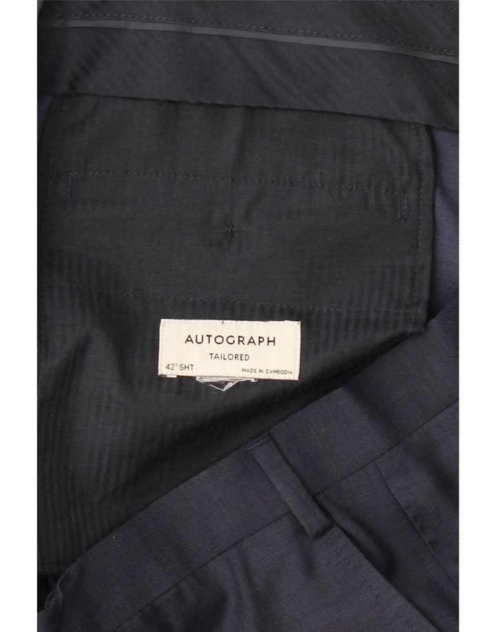 Pantaloni da abito slim da uomo Autograph W42 L29 Blu Navy