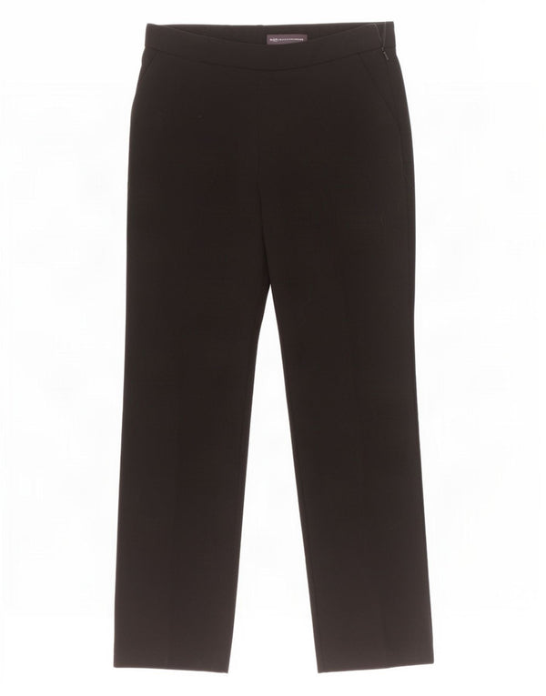 Pantaloni casual dritti da donna Marks & Spencer UK 10 piccoli W30 L28 neri