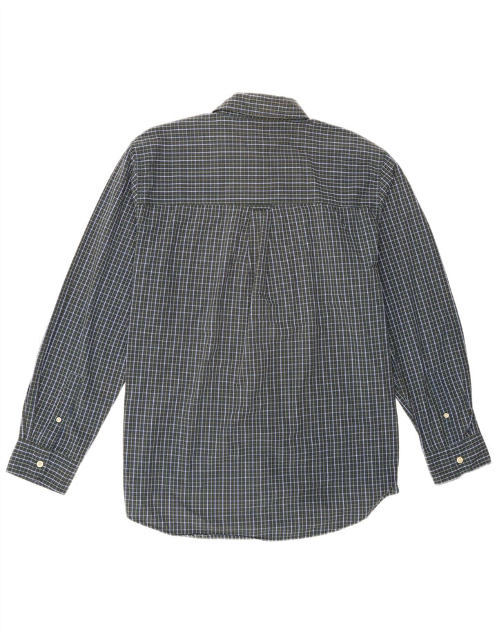 Chaps Camicia da uomo Easy Care, cotone a quadri verdi grandi