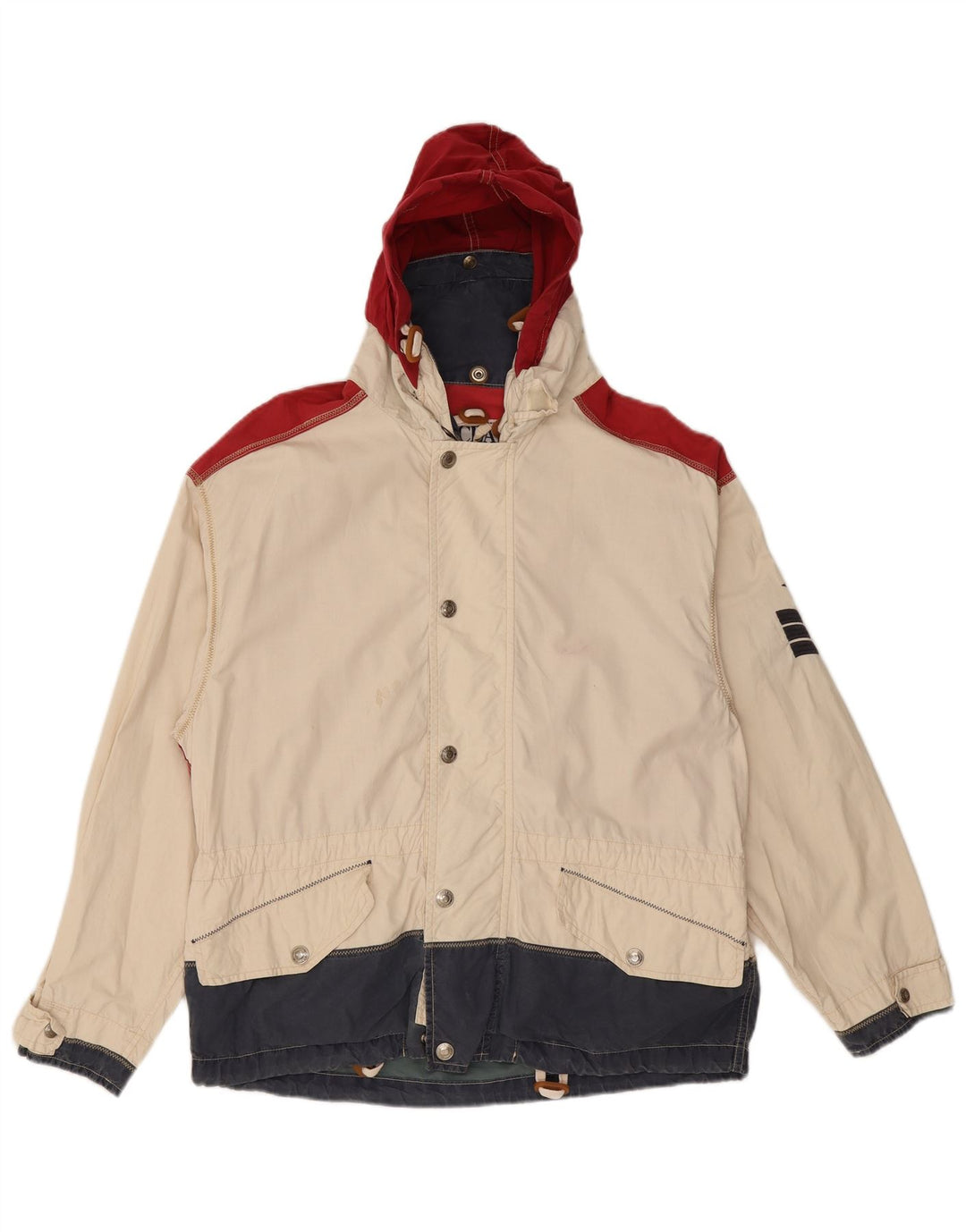 Giacca a vento da uomo Ocean Star IT 46 Small White Colourblock sintetico