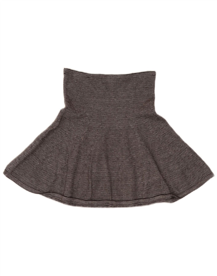 Minigonna Zara da donna piccola W26 in viscosa gessata grigia