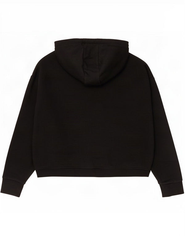 Maglione Reebok da donna con vestibilità rilassata con cappuccio UK 12/14 Medium Black Cotton