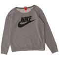 Felpa Nike da donna con grafica ampia e vestibilità ampia, UK 14, cotone grigio medio