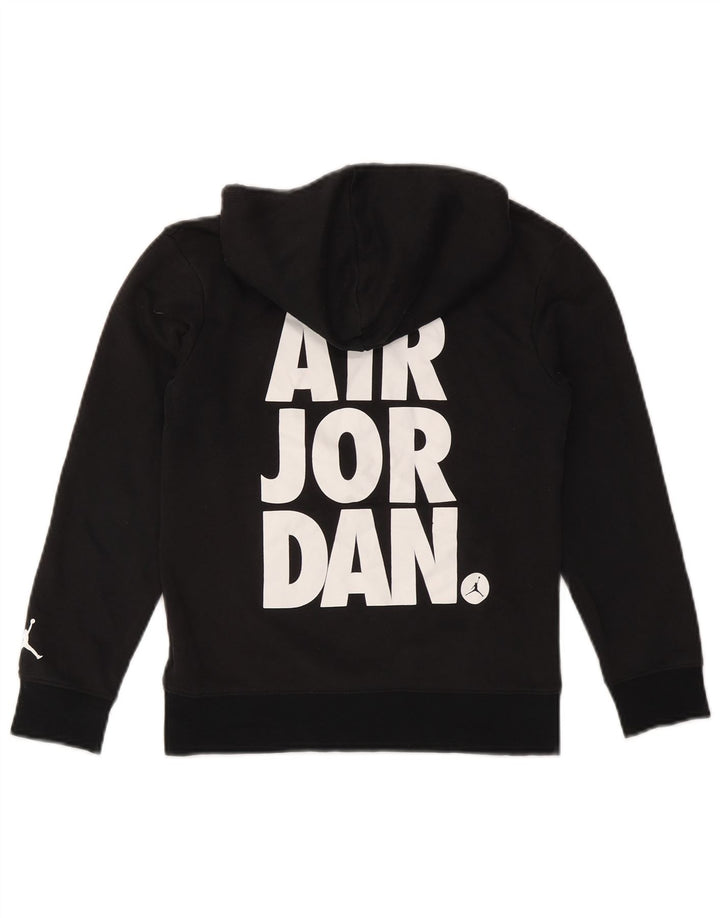 Felpa con cappuccio grafica da ragazzo Jordan 10-11 anni media nera