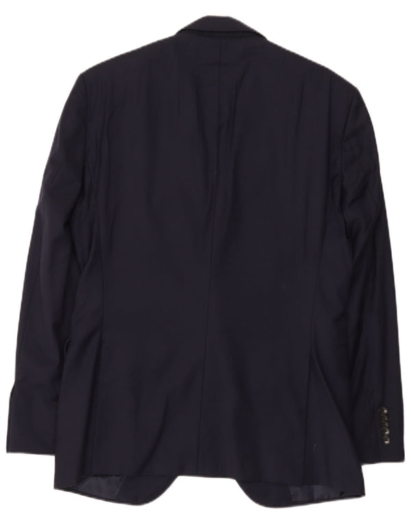 Giacca blazer da uomo su misura a 2 bottoni Hugo Boss UK 36 piccola blu navy