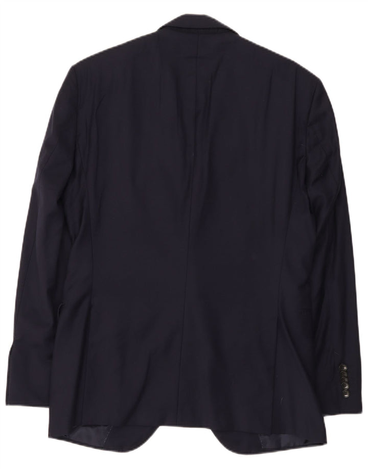 Giacca blazer da uomo su misura a 2 bottoni Hugo Boss UK 36 piccola blu navy