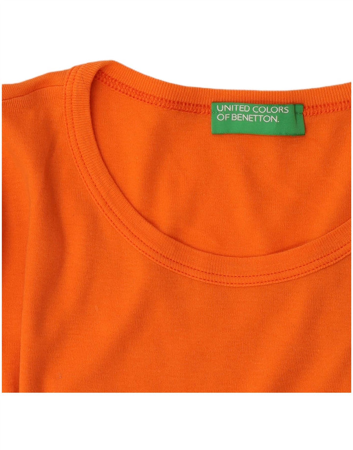 T-shirt grafica da donna Benetton Top UK 14 arancione medio