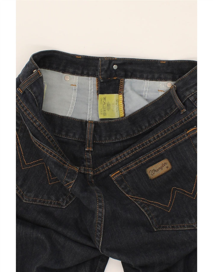 Jeans dritti da uomo WRANGLER W32 L30 cotone blu navy