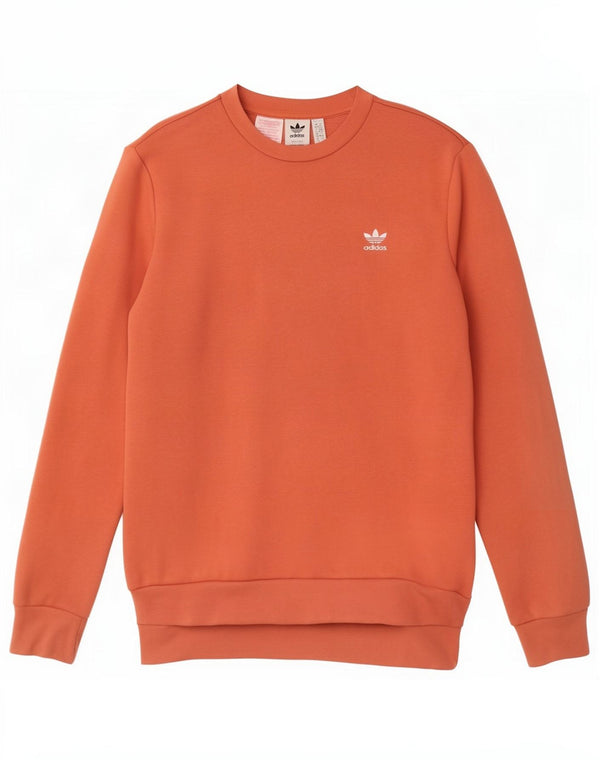 Felpa Maglione Adidas Ragazzo 15-16 Anni Cotone Arancione