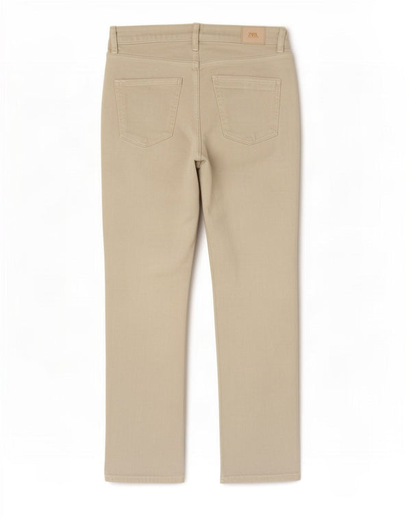Jeans dritti da donna Zara EU 36 XS W26 L29 Beige