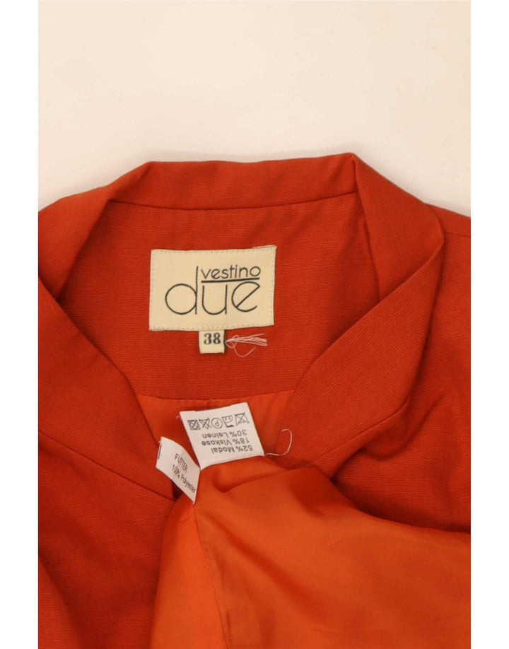Vestino Due Cappotto da donna EU 38 Medio Arancione Paisley Modal