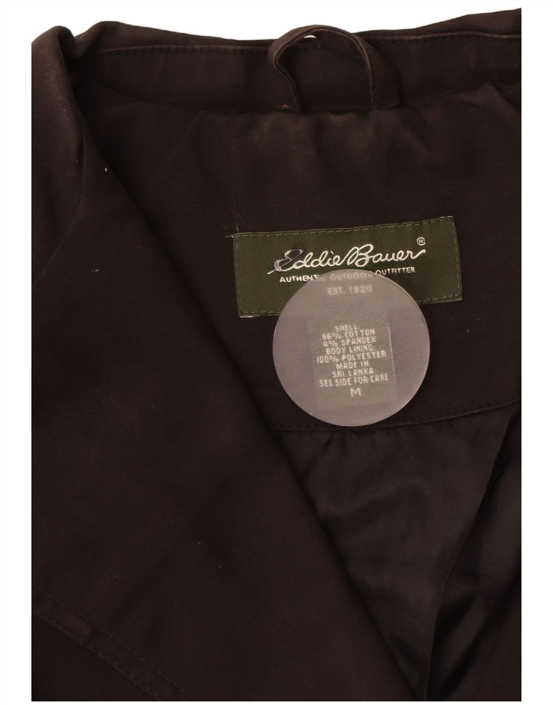 EDDIE BAUER Giacca blazer a 3 bottoni da donna UK 14 cotone nero medio