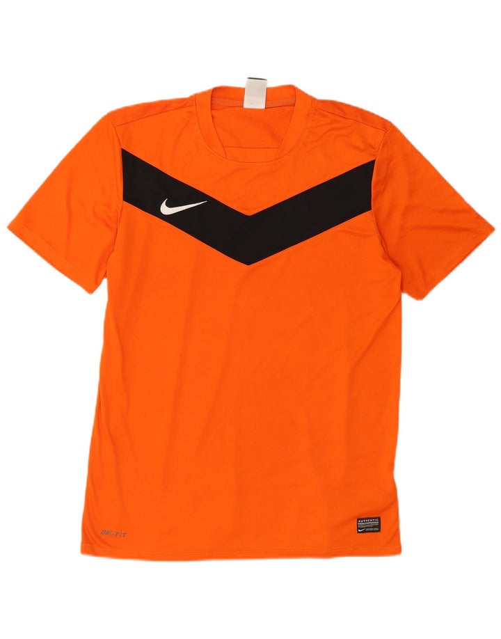 T-shirt da uomo Nike Top in poliestere color block arancione medio