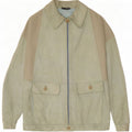 Giacca vintage in pelle scamosciata da donna IT 44 in pelle verde medio
