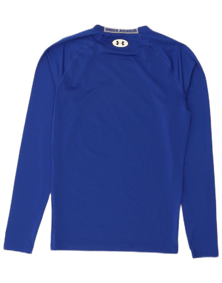 Under Armour Mens Heat Gear Graphic Top manica lunga grande poliestere blu