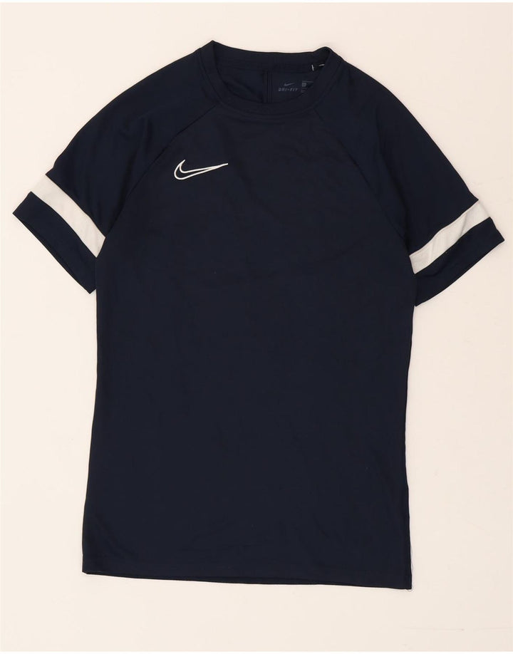 T-shirt Nike da uomo Dri Fit Top Small blu navy color block