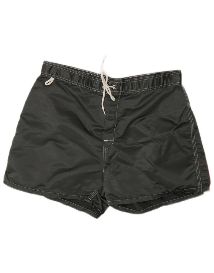 Pantaloncini da bagno da uomo Sundek in nylon color block grigio medio