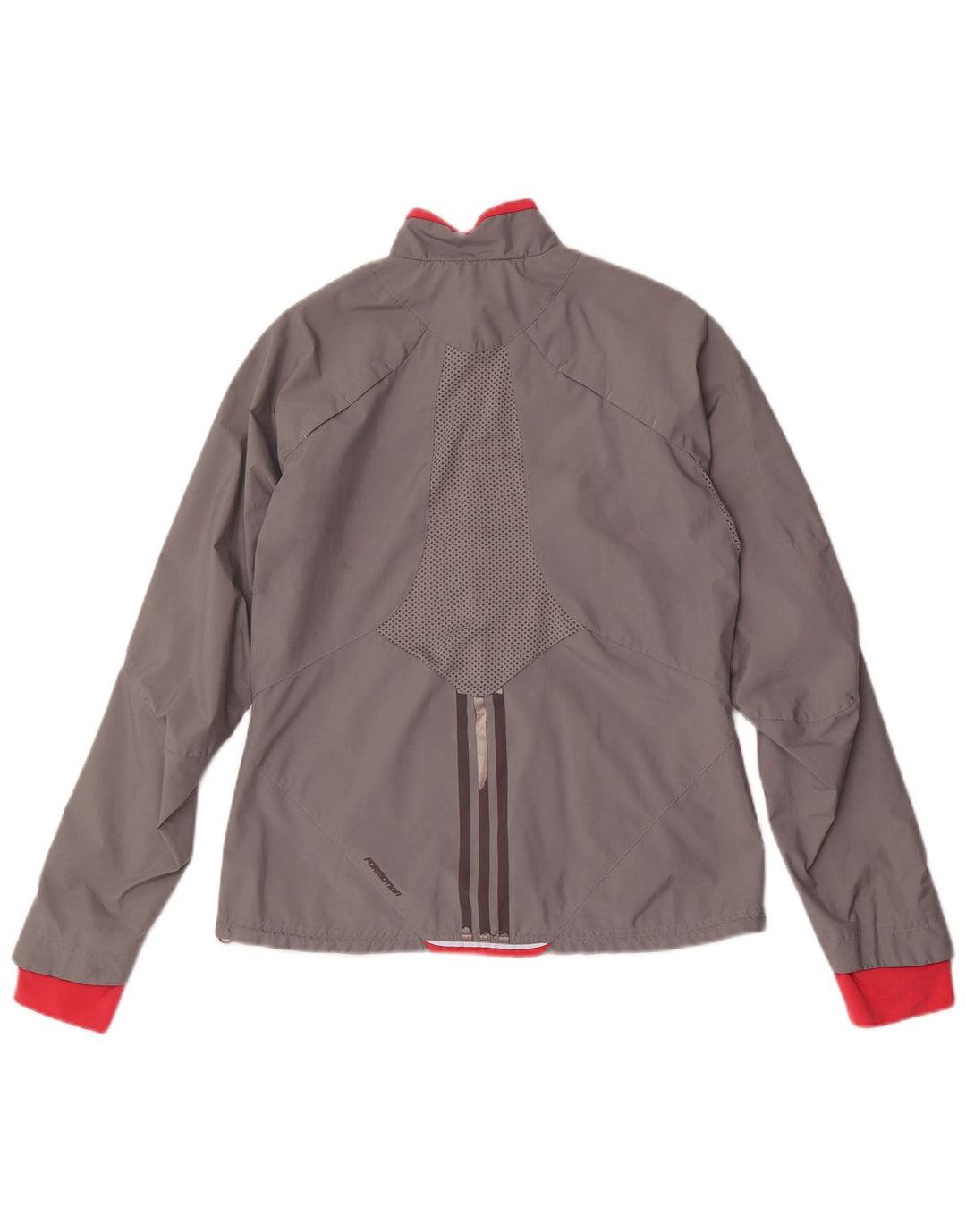 Giacca da tuta da donna Adidas UK 16 Large Grigio Colourblock Poliestere