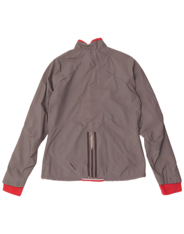 Giacca da tuta da donna Adidas UK 16 Large Grigio Colourblock Poliestere