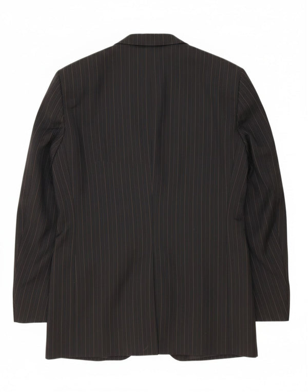 CARLO PIGNATELLI Mens 3 Button Blazer Jacket IT 50 Large Black Striped