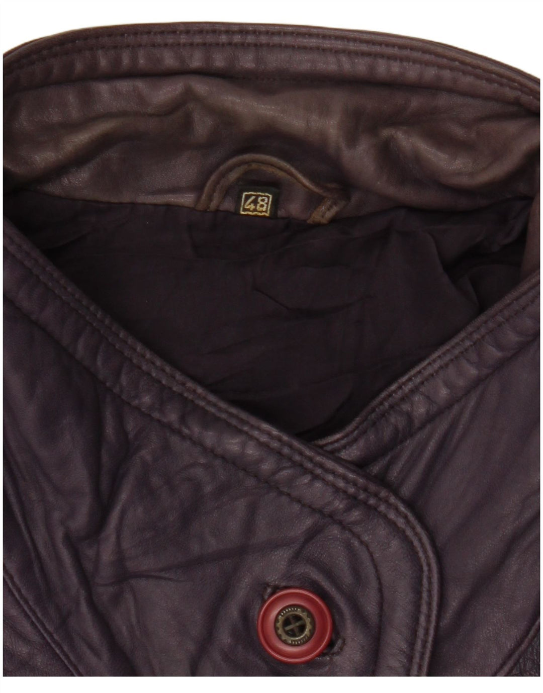 Cappotto in pelle da donna VINTAGE EU 48 2XL Pelle viola