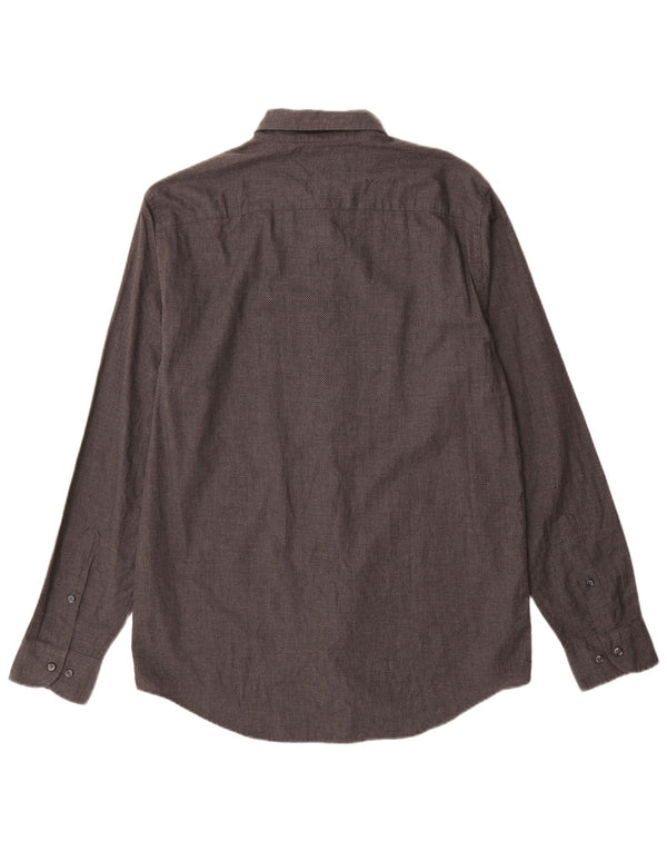 Camicia da uomo Tommy Hilfiger in cotone maculato grigio medio