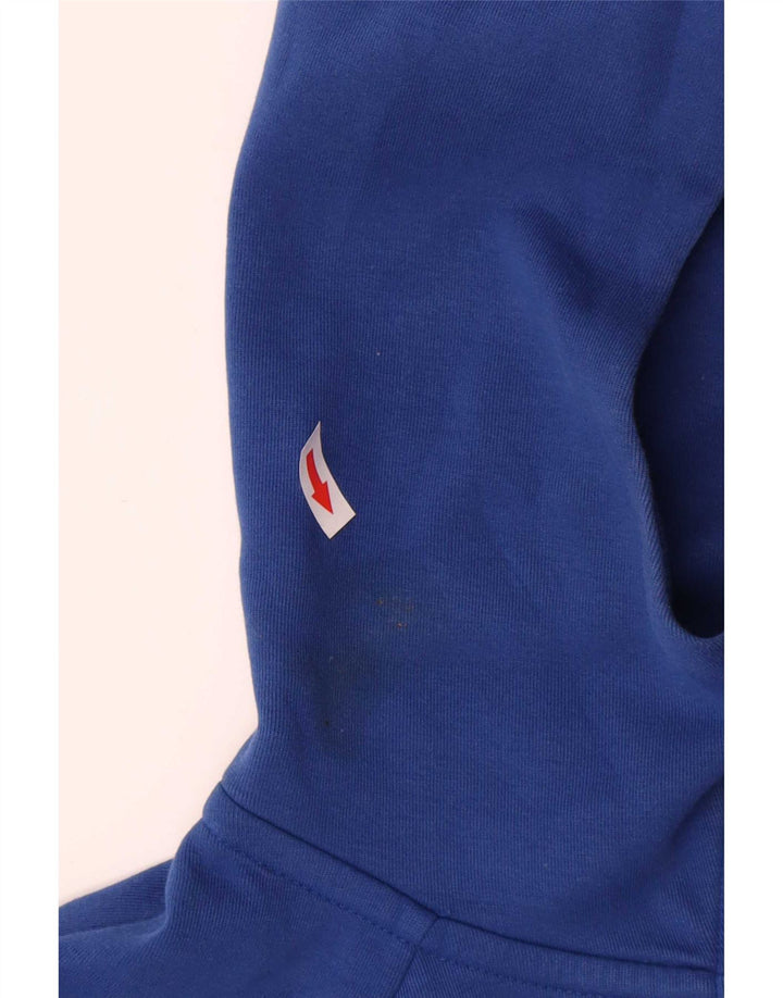 Felpa con cappuccio e zip Nike da uomo in cotone blu medio