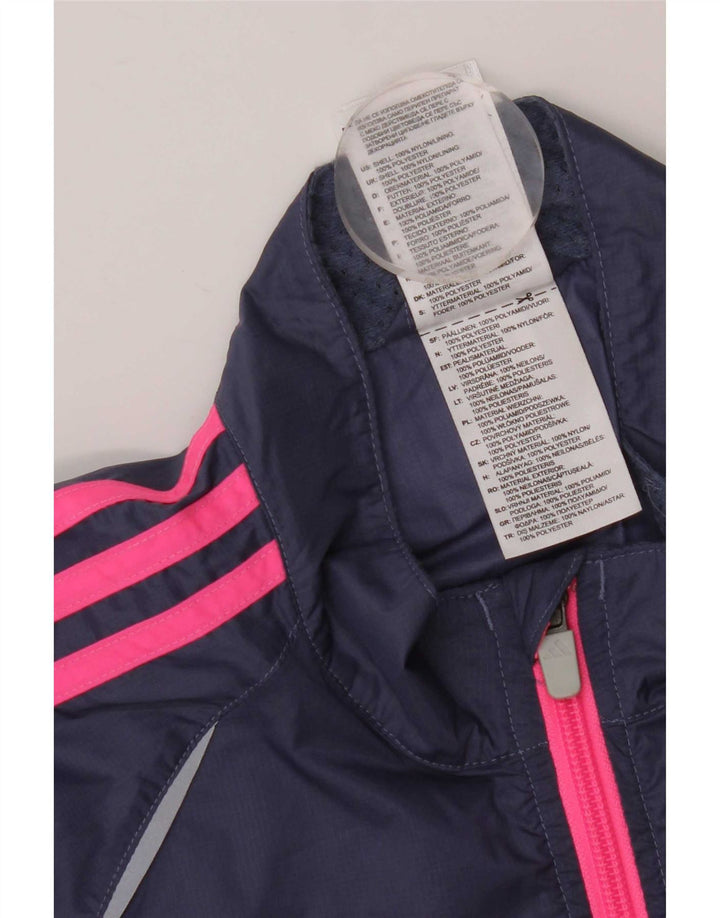 Giacca da ginnastica da donna Adidas UK 16 grande nylon blu navy