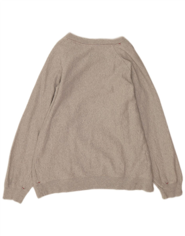 Felpa grafica da donna vintage maglione UK 14 grigio medio chiazzato