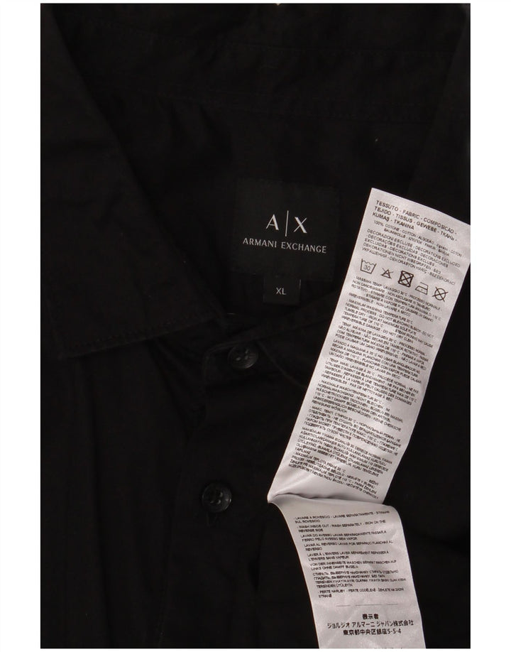 Camicia da uomo Armani Exchange XL in cotone nero