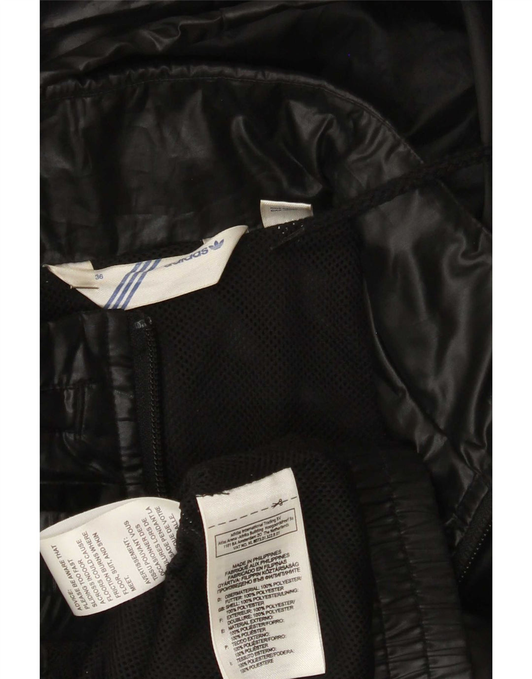 Giacca da ginnastica con cappuccio da donna Adidas EU 36 piccola poliestere nero
