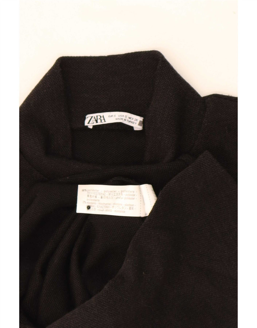 Canotta da donna Zara UK 10 piccola in poliestere nero