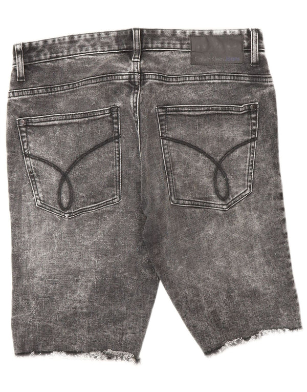 Calvin Klein Mens Denim Shorts W30 Medium Grey Cotton