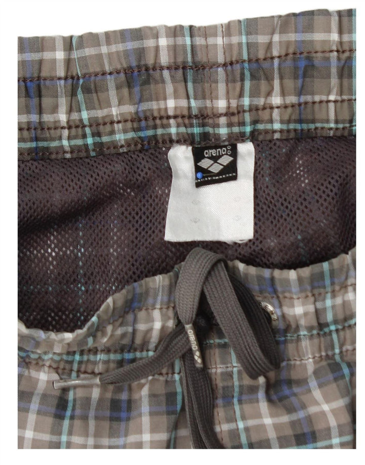 ARENA Mens Swimming Shorts Large  Grey Check