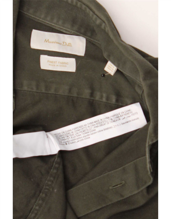 Massimo Dutti Camicia da uomo in cotone verde medio
