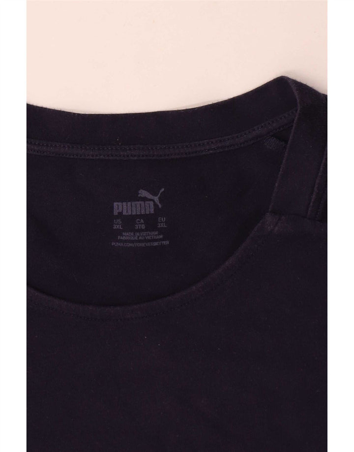 T-shirt da uomo Puma Top 3XL cotone blu navy