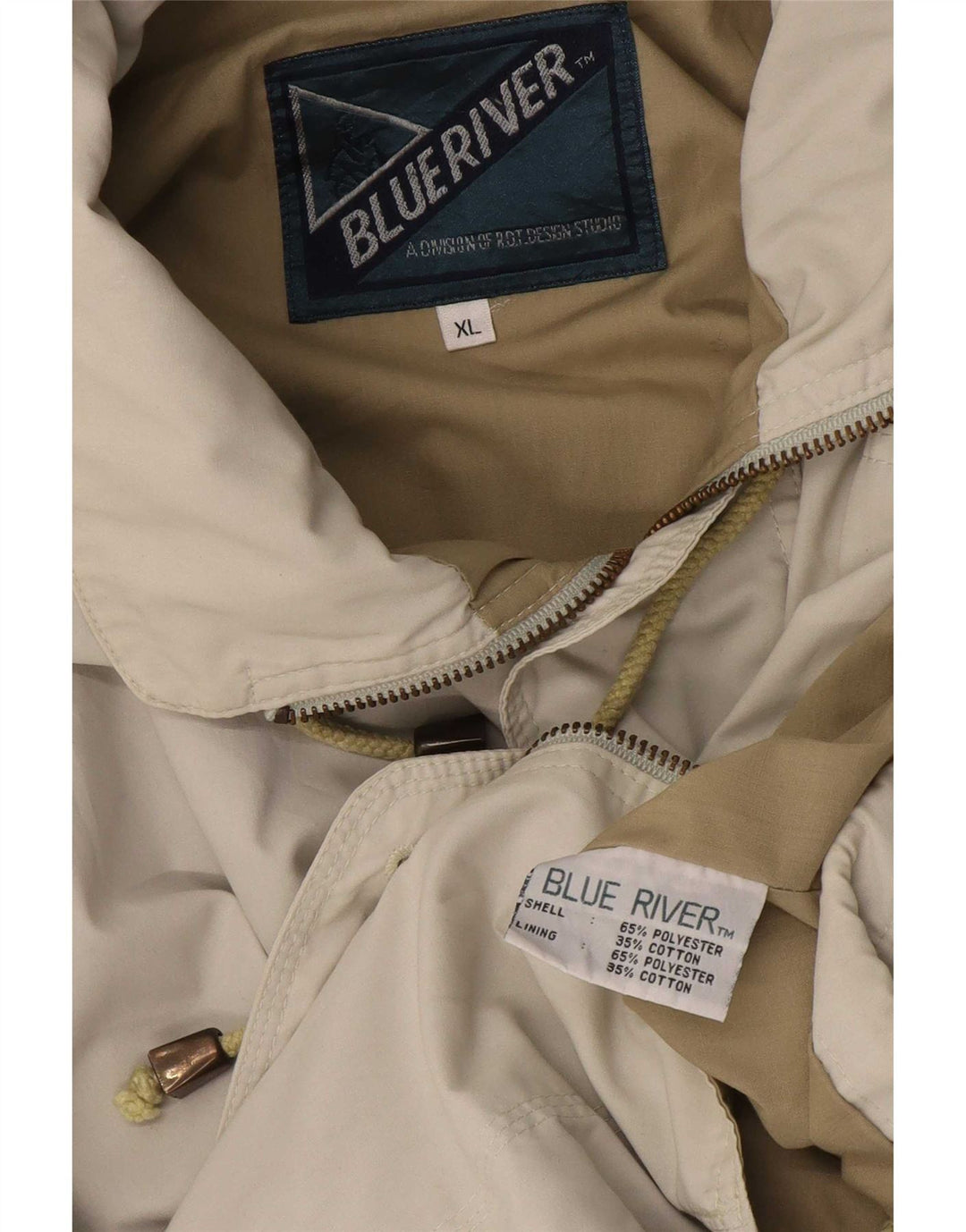 Giacca utilitaria vintage da uomo UK 42 XL in cotone beige