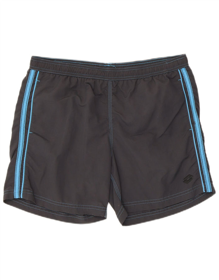Pantaloncini da bagno da uomo Lotto Large W36 L5 Poliammide grigio