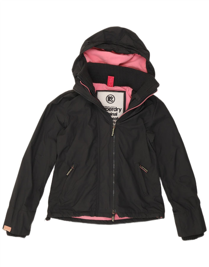 Giacca a vento con cappuccio da donna Superdry Windcheater UK 14 Grigio medio