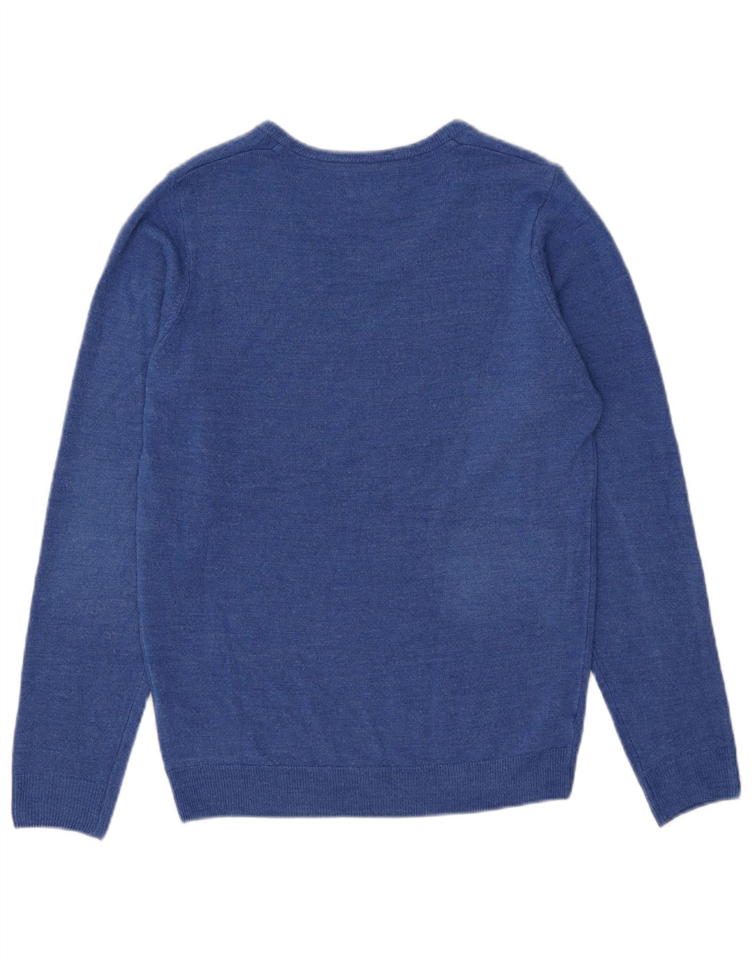 Maglione da donna con scollo a V Marks & Spencer UK 10 piccolo acrilico blu