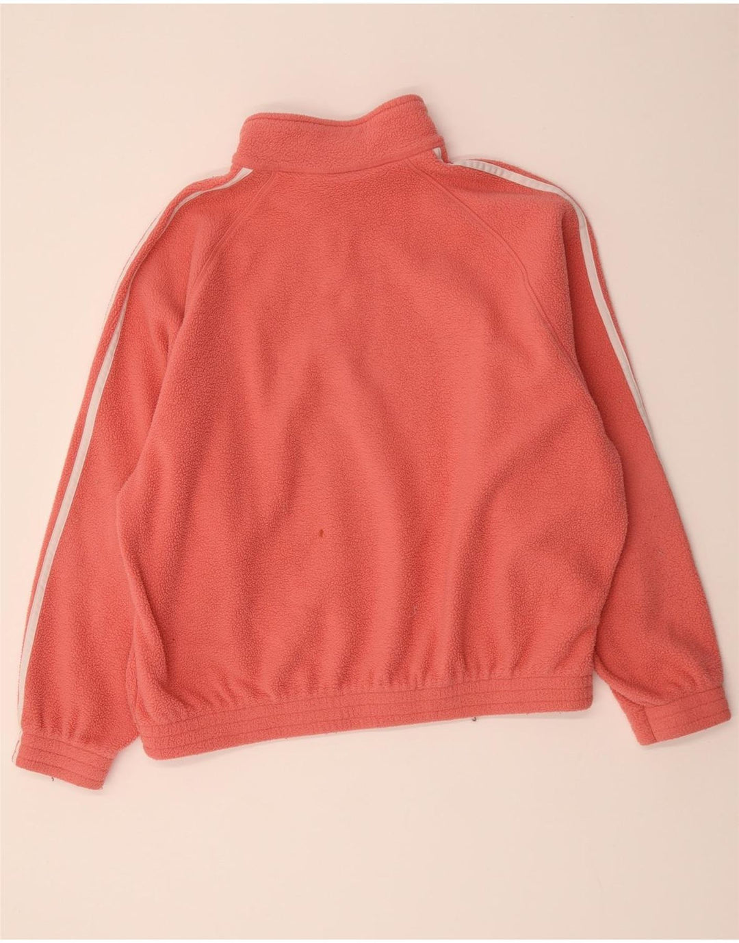 ADIDAS Womens Zip Neck Fleece Jumper UK 12 Medium  Pink Polyester Vintage Adidas and Second-Hand Adidas from Messina Hembry 