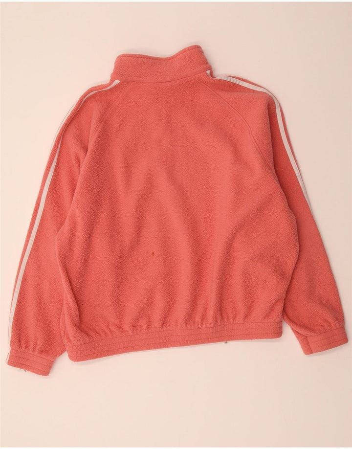 ADIDAS Womens Zip Neck Fleece Jumper UK 12 Medium  Pink Polyester Vintage Adidas and Second-Hand Adidas from Messina Hembry 
