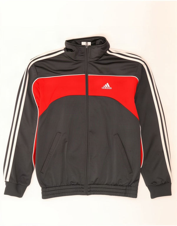 Giacca da ginnastica grafica da uomo Adidas UK 36/38 Small Grey Colourblock