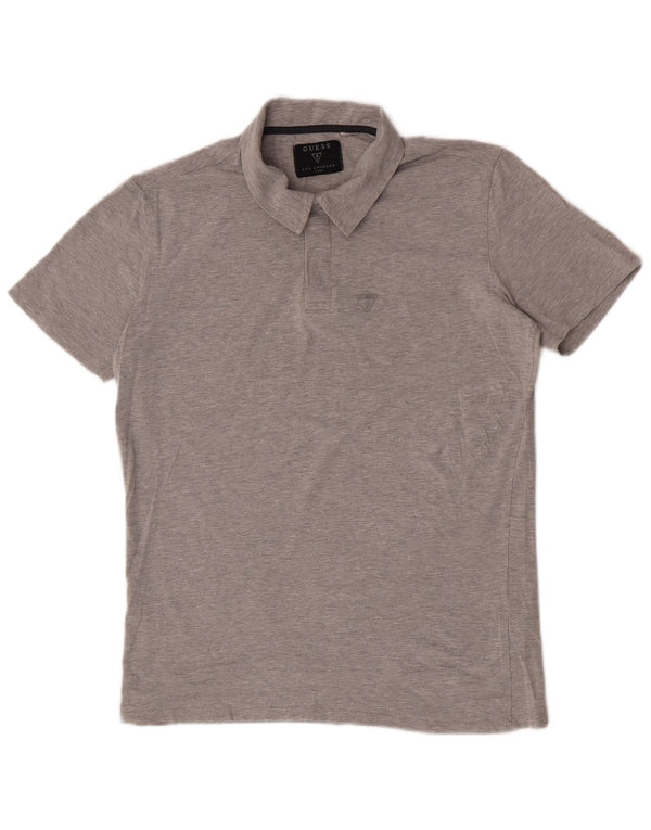 Polo da uomo Guess UK 42 grande in cotone grigio