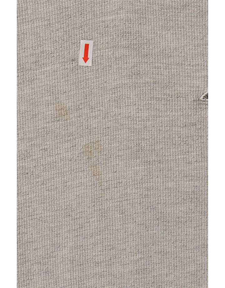 ASICS Mens T-Shirt Top Medium Grey Colourblock Cotton