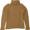 Maglione maglione collo alto da donna Zara UK 14 grande acrilico marrone